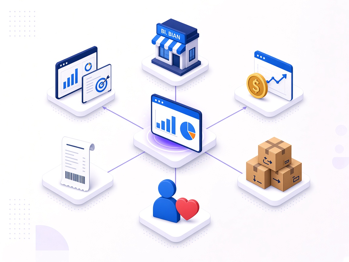 Analytics connected to stores, finance, inventory, and customers from one dashboard