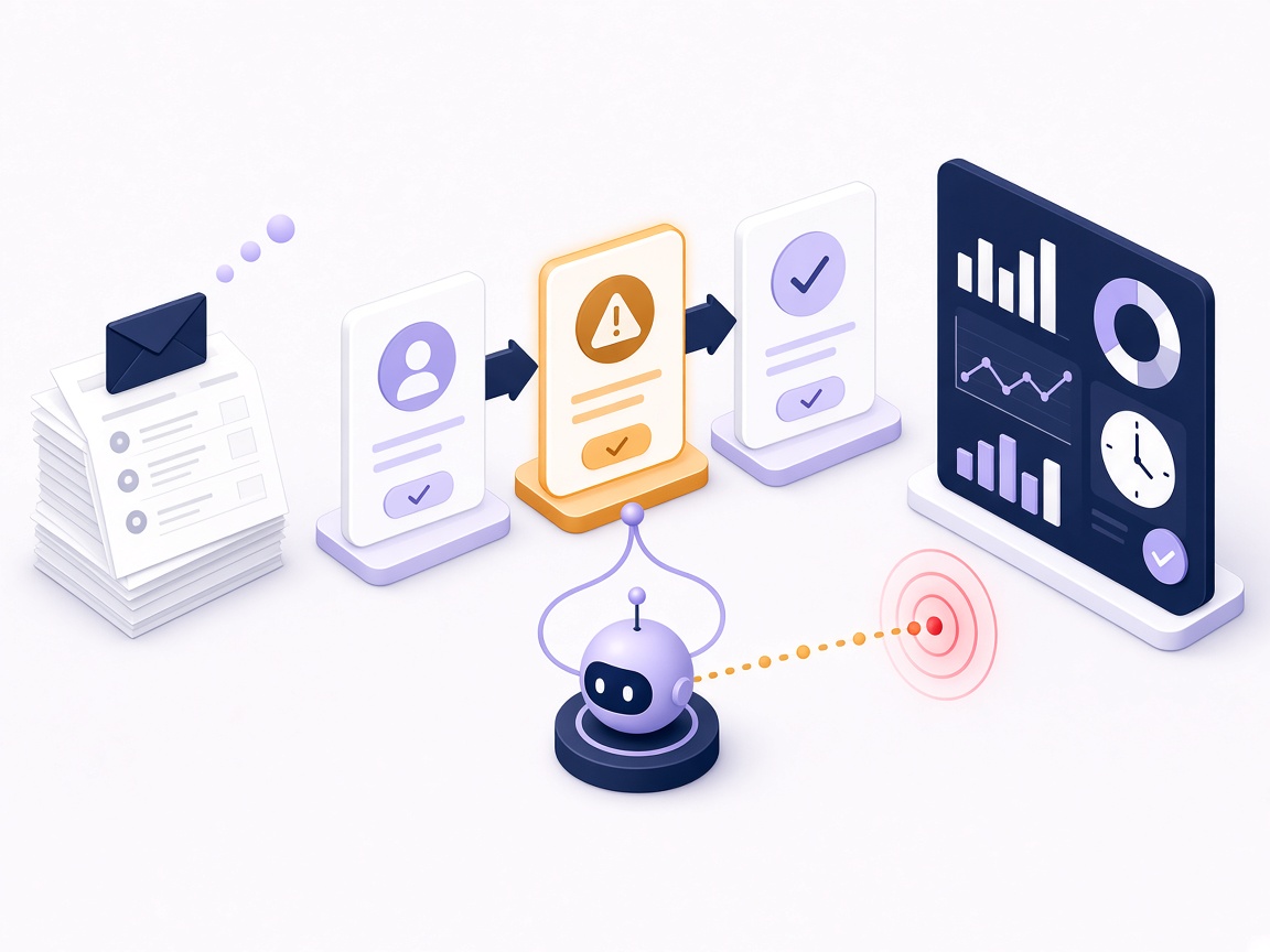 Infographic of AI watching a stuck approval and alerting before the SLA deadline